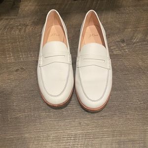 J. Crew white loafers